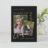 Faire-part Photo Et Souvenirs Fond Classe De 25 Graduation (Debout devant)