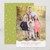 Faire-part PHOTO FAMILIALE de 2024 vague de vacances minimum (Devant / Derrière)