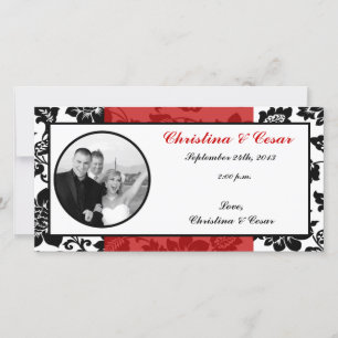faire-part photo Fiançailles 4x8 Black Flouring R