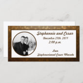 faire-part photo Fiançailles 4x8 Brown hiver (Devant / Derrière)