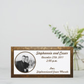 faire-part photo Fiançailles 4x8 Brown hiver (Debout devant)