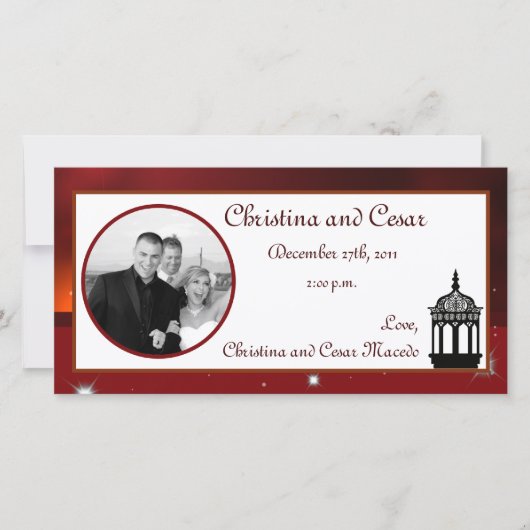 faire-part photo Fiançailles Maroon 4x8 (Devant)