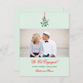 Faire-part photo Fiançailles Mistletoe (Devant / Derrière)