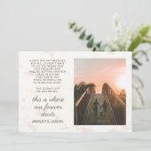 Faire-part photo fiançailles Nos débuts (Debout devant)