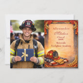 Faire-part Photo Fire Department Graduation (Devant)