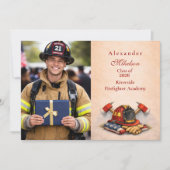 Faire-part Photo Firefighter Career Milestone (Devant)