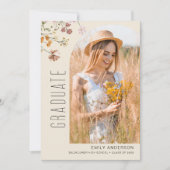 Faire-part photo fleur sauvage Bloom Graduation (Devant)