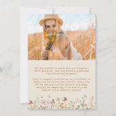 Faire-part photo fleur sauvage Bloom Graduation (Dos)
