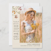 Faire-part photo fleur sauvage Bloom Graduation (Devant)