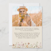 Faire-part photo fleur sauvage Bloom Graduation (Dos)