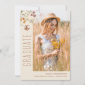 Faire-part photo fleur sauvage Bloom Graduation (Devant)