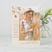 Faire-part photo fleur sauvage Bloom Graduation (Debout devant)