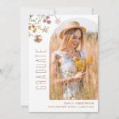 Faire-part photo fleur sauvage Bloom Graduation (Devant)