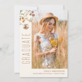 Faire-part photo fleur sauvage Bloom Graduation (Devant)