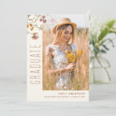 Faire-part photo fleur sauvage Bloom Graduation (Debout devant)