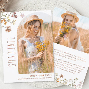 Faire-part photo fleur sauvage Bloom Graduation