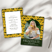 Faire-part Photo Fleur sauvage Daisy Lycée Graduation