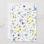 Faire-part Photo Fleur sauvage d'aquarelle Enregistrer la dat (Dos)