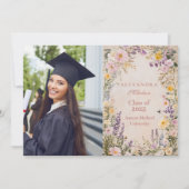 Faire-part Photo Fleur sauvage élégant Meadow Garden Graduati (Devant)
