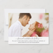 Faire-part Photo Fleurs Rose Beige Roses Or Save the Date (Dos)