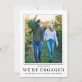 Faire-part PHOTO Flocon de neige Nous sommes fiancés Faire-pa (Devant)