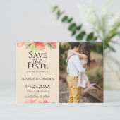 Faire-part Photo florale maladroite Enregistrer la date (Debout devant)