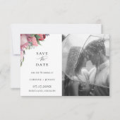 Faire-part Photo Florale Protea Exotique Enregistrer La Date (Devant)