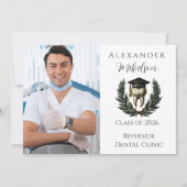 Faire-part Photo Gold Laurel Tooth Graduation Party (Devant)