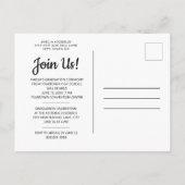 Faire-part photo Grad Invitation Gold Blanc (Dos)
