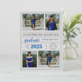 Faire-part photo gris classique Invitation (Debout devant)