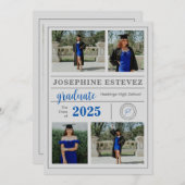 Faire-part photo gris classique Invitation (Devant / Derrière)