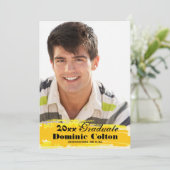 Faire-part photo Grunge Graduation (Debout devant)