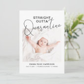 Faire-part Photo Hors Quarantaine Naissance (Debout devant)