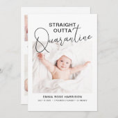 Faire-part Photo Hors Quarantaine Naissance (Devant / Derrière)