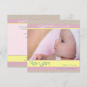 faire-part photo islamique de bébé aqiqah (Devant / Derrière)