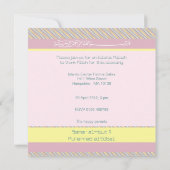 faire-part photo islamique de bébé aqiqah (Dos)