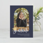 Faire-part photo Jouer Script Graduation (Debout devant)