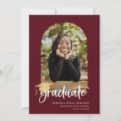 Faire-part Photo Joueuse de graduation de script (Devant)