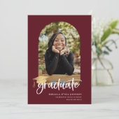 Faire-part Photo Joueuse de graduation de script (Debout devant)