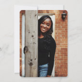 Faire-part Photo Joueuse de graduation de script (Dos)