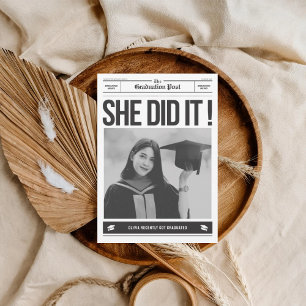 Faire-part Photo journalistique unique et drôle de remise de 