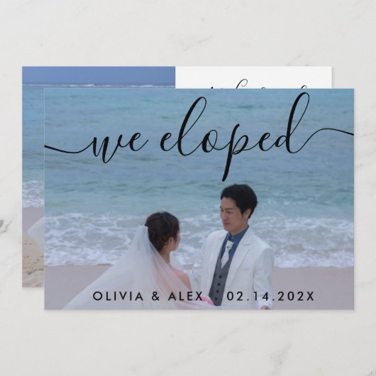 Faire-part Photo mariage (Devant / Derrière)