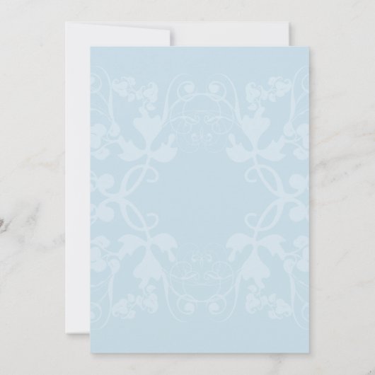 Faire-part photo Mariage Aqua Floral Floural (Dos)