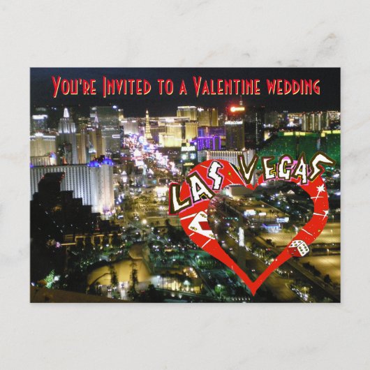 Faire-part photo Mariage de Las Vegas Valentine (Devant)
