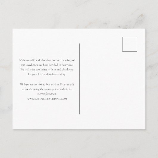 Faire-part photo Mariage Dusty Blue Micro (Dos)