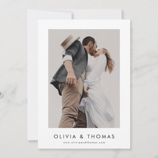 Faire-part Photo Mariage, Heureusement Jamais Aprè (Dos)