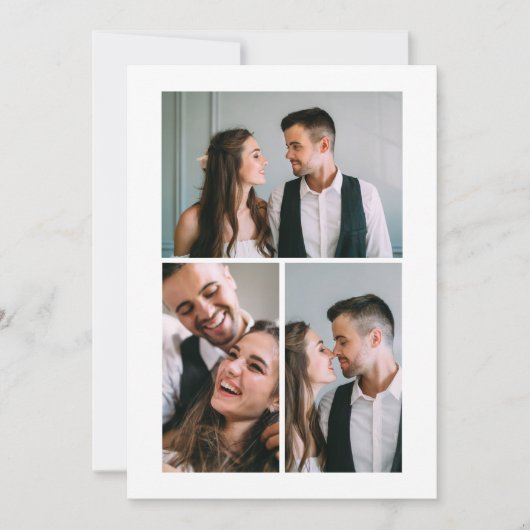 Faire-part photo Mariage trois (Devant)