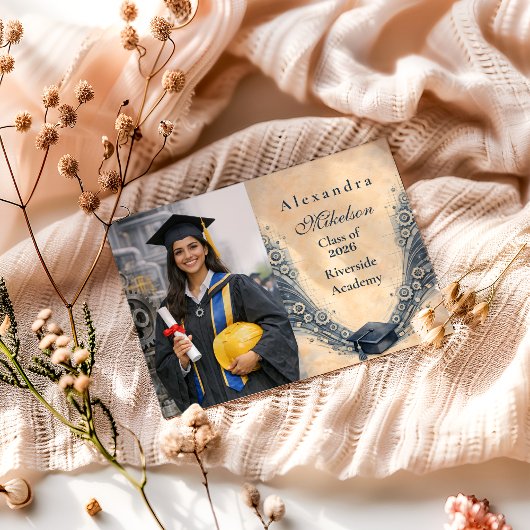 Faire-part Photo Mechanical Engineering Graduate Party