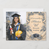 Faire-part Photo Mechanical Engineering Graduation Party (Devant)