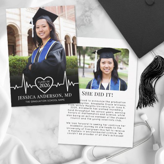 Faire-part Photo Medical School Graduation